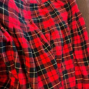 Red and Black Plaid Skirt Pendleton 22W